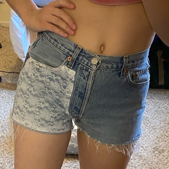 Levi Strauss | Vintage Lace Cutoff Shorts - Picture 5 of 6